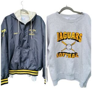 Jaguars Softball Jacket & Sweatshirt Size XL Farmville Central NC VTG 90s Women